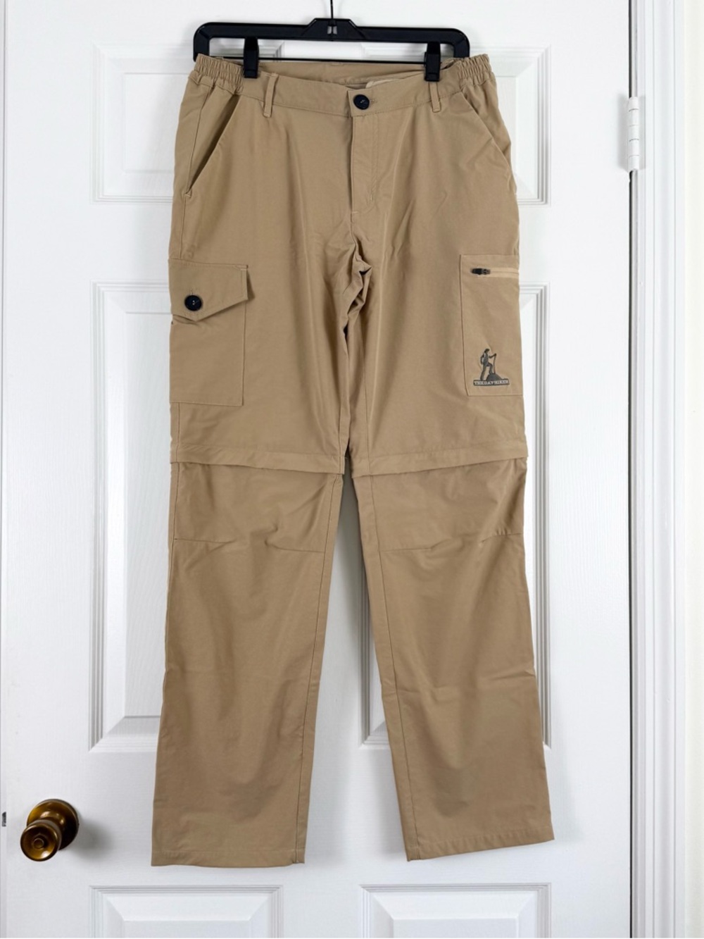 The Day Hiker Gorpcore Convertible Tan Cargo Pants with Utility Pockets Large